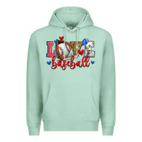 Seafoam love baseball Premium Hoodie - Zillion Design Studio