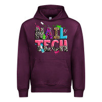 Mauve Wine nail tech Urban Hoodie - Zillion Design Studio