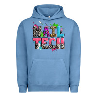 Pigment Pebble Blue nail tech Urban Hoodie - Zillion Design Studio
