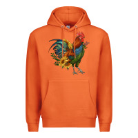 Carrot rooster with sunflowers Premium Hoodie - RanaPortraitStore