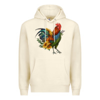 Sandshell rooster with sunflowers Premium Hoodie - RanaPortraitStore
