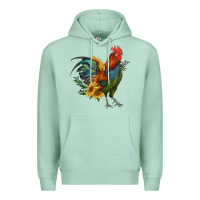 Seafoam rooster with sunflowers Premium Hoodie - RanaPortraitStore