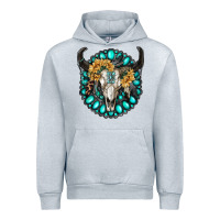 Heather Grey gamestone with bull skull Urban Hoodie - RanaPortraitStore