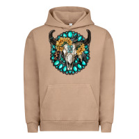 Pigment Burro gamestone with bull skull Urban Hoodie - RanaPortraitStore