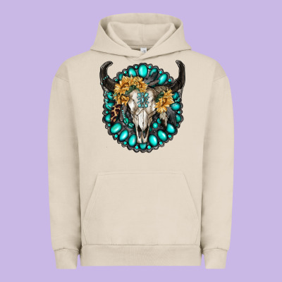 Gamestone With Bull Skull Urban Hoodie Designed By Ranaportraitstore