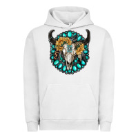 Pigment Lunar Rock gamestone with bull skull Urban Hoodie - RanaPortraitStore