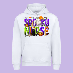Halloween Spooky Nurse Urban Hoodie Designed By Texasbilliewilder