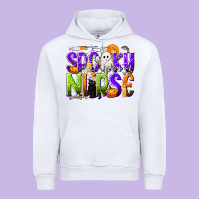 Halloween Spooky Nurse Urban Hoodie Designed By Texasbilliewilder