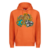Carrot leopard cowhide hearts Premium Hoodie - Zillion Design Studio
