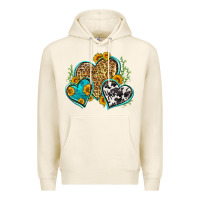 Tofu leopard cowhide hearts Premium Hoodie - Zillion Design Studio