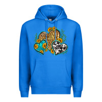 True Royal leopard cowhide hearts Premium Hoodie - Zillion Design Studio
