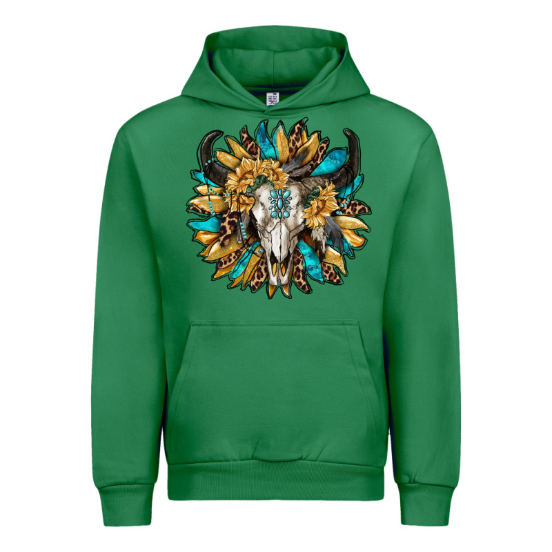 Bull Skull With Sunflower Urban Hoodie by RanaPortraitStore | Teevron