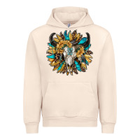 Sandshell bull skull with sunflower Urban Hoodie - RanaPortraitStore