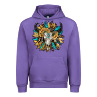 Tulip bull skull with sunflower Urban Hoodie - RanaPortraitStore