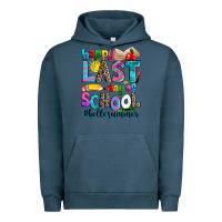 Pigment Midnight Navy happy last day of school Urban Hoodie - Zillion Design Studio