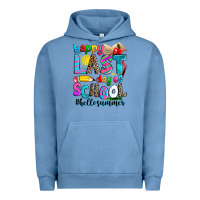 Pigment Pebble Blue happy last day of school Urban Hoodie - Zillion Design Studio