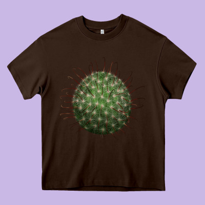Arizona Fishhook Cactus Heavy Core Tee Designed By Lillyallendesigns