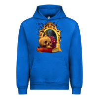 Cobalt Halloween Skull Candles and Roses Urban Hoodie - texasbilliewilder