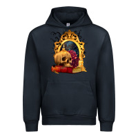 Navy Halloween Skull Candles and Roses Urban Hoodie - texasbilliewilder