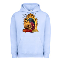 Pigment Grape Ice Halloween Skull Candles and Roses Urban Hoodie - texasbilliewilder