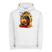 Pigment Lunar Rock Halloween Skull Candles and Roses Urban Hoodie - texasbilliewilder