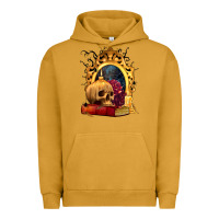 Pigment Peanut Butter Halloween Skull Candles and Roses Urban Hoodie - texasbilliewilder