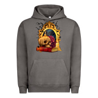 Pigment Tornado Halloween Skull Candles and Roses Urban Hoodie - texasbilliewilder