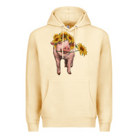 Pina Colada pig with sunflowers Premium Hoodie - RanaPortraitStore