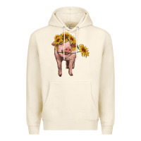 Pig With Sunflowers Premium Hoodie | Teevron