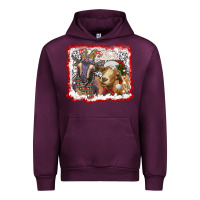 Mauve Wine christmas goats Urban Hoodie - RanaPortraitStore