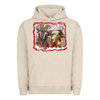 Pigment French Oak christmas goats Urban Hoodie - RanaPortraitStore