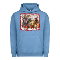 Pigment Pebble Blue christmas goats Urban Hoodie - RanaPortraitStore