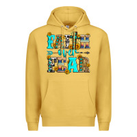 Antique Gold faith over fear Premium Hoodie - Zillion Design Studio
