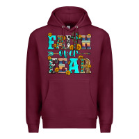 Burgundy faith over fear Premium Hoodie - Zillion Design Studio