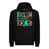 Black faith over fear Premium Hoodie - Zillion Design Studio