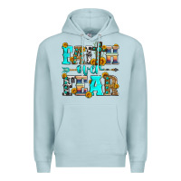 Blue Mist faith over fear Premium Hoodie - Zillion Design Studio