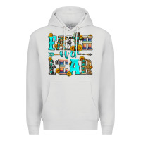 Dove Grey faith over fear Premium Hoodie - Zillion Design Studio
