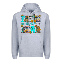 Heather Grey faith over fear Premium Hoodie - Zillion Design Studio