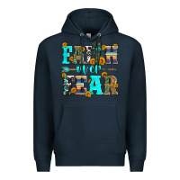 Navy faith over fear Premium Hoodie - Zillion Design Studio