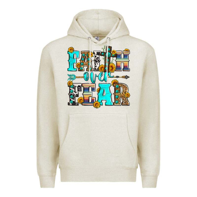 Faith Over Fear Premium Hoodie by Zillion Design Studio | Teevron