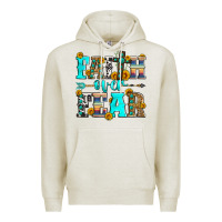 Oatmeal Heather faith over fear Premium Hoodie - Zillion Design Studio
