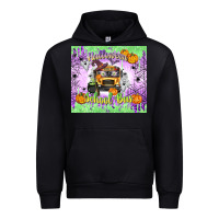 Black Halloween School Bus Urban Hoodie - texasbilliewilder