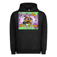 Pigment Black Halloween School Bus Urban Hoodie - texasbilliewilder