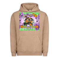 Pigment Burro Halloween School Bus Urban Hoodie - texasbilliewilder