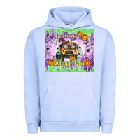 Pigment Grape Ice Halloween School Bus Urban Hoodie - texasbilliewilder