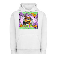 Pigment Lunar Rock Halloween School Bus Urban Hoodie - texasbilliewilder