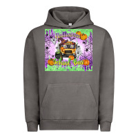 Pigment Tornado Halloween School Bus Urban Hoodie - texasbilliewilder