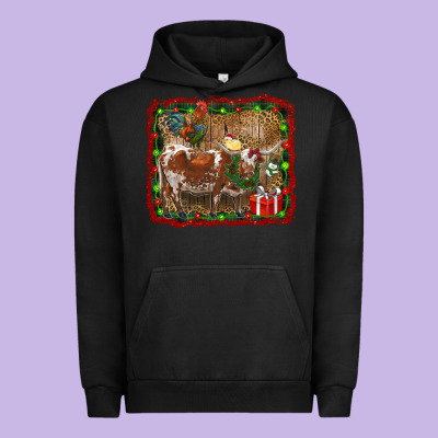 Christmas Farm Animals Urban Hoodie Designed By Ranaportraitstore