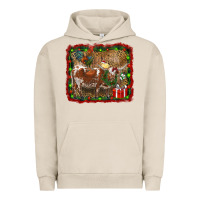 Pigment French Oak christmas farm animals Urban Hoodie - RanaPortraitStore