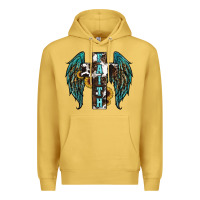 Antique Gold western wings cross Premium Hoodie - RanaPortraitStore